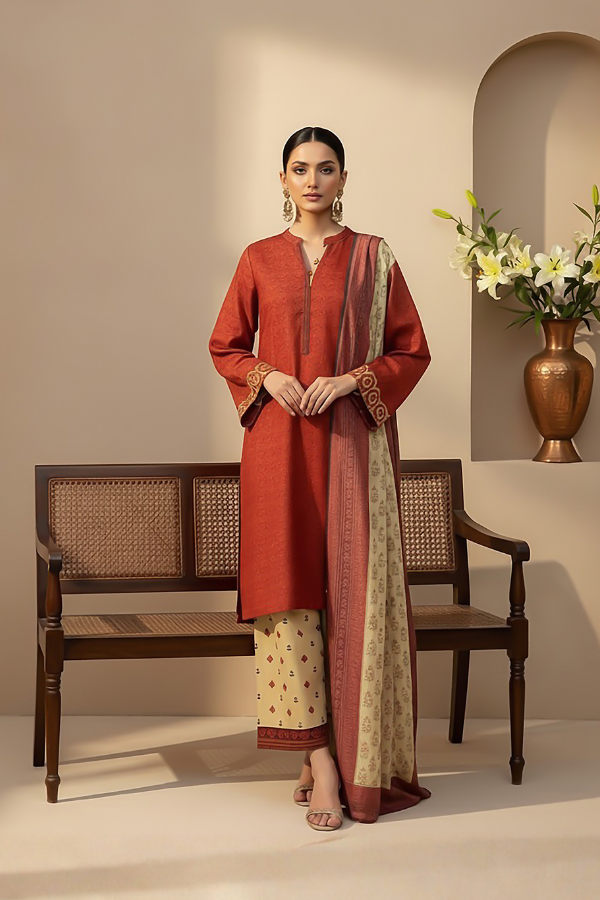 3 Piece - Printed Premium Viscose - V3 - 04