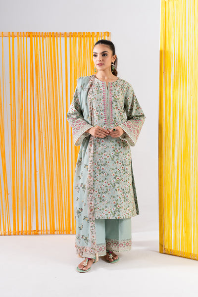 3 Piece - Printed & Embroidered Lawn Suit - MLD2-06