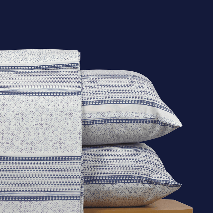 Moroccan-Blue Bet Sheet Set